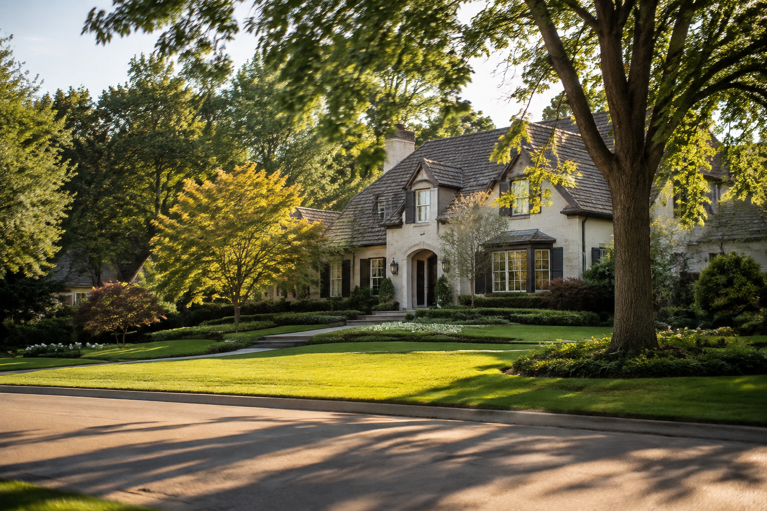 AI-generated Ladue, Missouri neighborhood scene